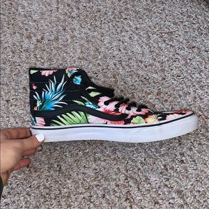 Tropical floral vans